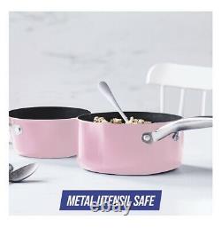Blue Diamond Pink Enhanced Cookware Set 20 Piece Nonstick Ceramic NIB