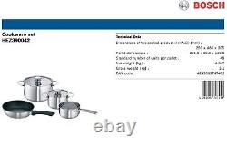 Bosch HEZ390042 Four Piece Stainless Steel Induction Pan Set