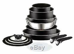 Brand New Tefal L2009142 Ingenio Essential Saucepan Set, 13 Pieces Black