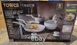 Brand new Tower Cavaletto 5 piece cookware set. WhiteSuitable for all hob types