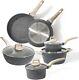 CAROTE 10-Piece Cookware Set Non-Stick Pots and Pans for Induction Hobs