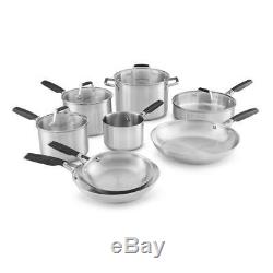 Calphalon 12-Pc Cookware Set Stainless Steel Stock Pot Frying Pan Oven Induction