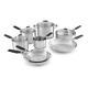 Calphalon 12-Pc Cookware Set Stainless Steel Stock Pot Frying Pan Oven Induction
