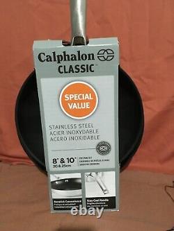Calphalon Classic 8 & 10 Nonstick Stainless Steel Fry Pan Set
