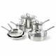 Calphalon Classic Pots And Pans Set, 10-Piece Cookware Set, Stainless 10-Piece