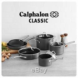 Calphalon Classic Pots And Pans Set, 10-Piece Nonstick Cookware Set, Grey 10-pc