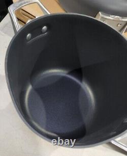 Calphalon Cookware Set Pots Premier Space Saving Gray Black 5-Piece New w Defect