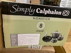 Calphalon NonStick Cookware Set 8 PC 2 Omelette Pans, 2 Sauce Pans, Pot NIB
