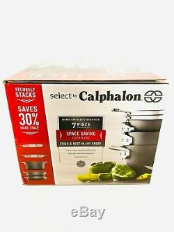 Calphalon Select Space Saving Hard Anodized Nonstick Starter Pan Set Cookware 7