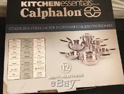 Calphalon Stainless Steel Cookware Set Pot Pan Kitchen Stove Oven Dishwasher 12