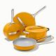 Caraway Cookware Set Marigold Non-Stick Ceramic 7-Piece Cookware Set