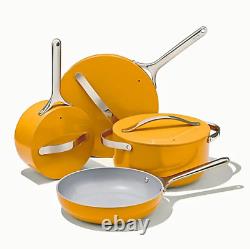 Caraway Cookware Set Marigold Non-Stick Ceramic 7-Piece Cookware Set