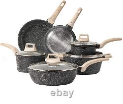 Carote Nonstick Pots and Pans Set, Granite Cookware Sets 4 Options