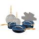 Ceramic Nonstick Cookware 12 pcs Set Non Toxic Pots and Pans Set with Lids