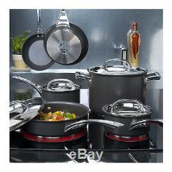 Circulon 80580 Acclaim 10-Piece Nonstick Cookware Pots and Pans Set (Black)