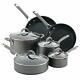 Circulon Elementum Hard Anodised Nonstick Pots and Pans, set 6 Piece Set, Grey