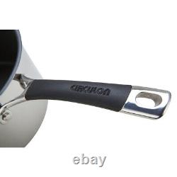 Circulon Infinite Saucepan Set in Stainless Steel with Glass Lids Pack of 3
