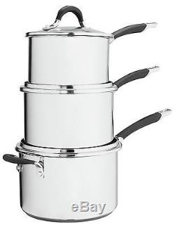 Circulon Momentum 3 Piece Stainless Steel Pan Set. From the Argos Shop on ebay