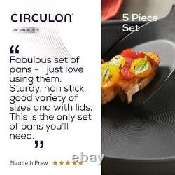 Circulon Momentum Pots & Pans Set Non Stick Frying Pan and Saucepan Pack of 5