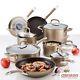 Circulon Premier Hard Anodised Induction 13 Piece Cookware Set in Bronze Pans