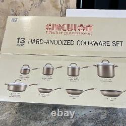 Circulon Premier Professional 13-Pc Hard Anodized Cookware Set Bronze Gold See