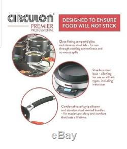 Circulon Premier Professional 5 Piece Hard Anodized Aluminium Saucepan Pan Set