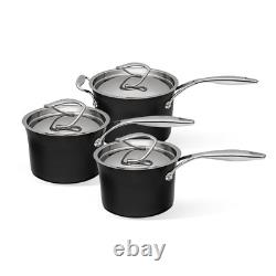Circulon Saucepan Set Style 3 Piece Hard Anodized New 88008 Suits Induction
