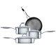 Circulon Saucepan Set with Lids Stainless Steel Non Stick Cookware Pack of 4