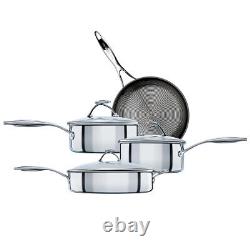 Circulon Saucepan Set with Lids Stainless Steel Non Stick Cookware Pack of 4