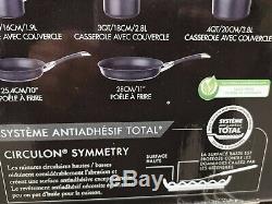 Circulon Symmetry Hard Anodised 8 pieces Non-Stick Induction 5 pan Cookware Set