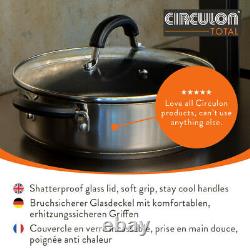 Circulon Total Stainless Steel 3 Piece Saucepan Set Induction Friendly
