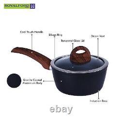 Cooking Pots & Pans Nonstick 5PC Casserole Cookware Set Induction safe Royalford