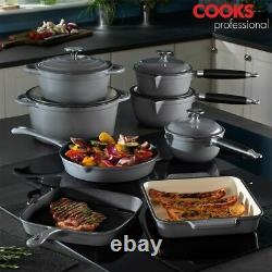 Cooks Professional Cast Iron Cookware Kitchen Pan Set Oven Skillet 3, 5 or 8pc