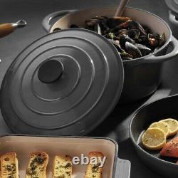 Cooks Professional Cast Iron Cookware Pan Skillet Saucepan Dish 8 Piece Set