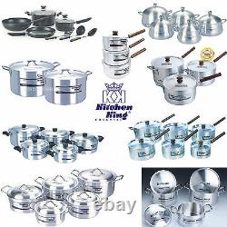 Cookware Saucepans Stock Soup Pots with Lid Professional Stew Catering Set