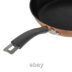 Cookware Set 11-Piece Non-Stick Hard-Anodized Aluminum Copper with Glass Lid