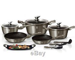 Cookware Set 12-pcs Pot Pan Saucepan Induction Hob GB Berlinger Haus Bh-1697
