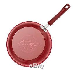 Cookware Set 14 Piece Hard Enamel Nonstick Red Pots Pans Kitchen Rachael Ray New