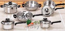Cookware Set 17 Pc. Piece Surgical Stainless Steel Cooking Pot Pan