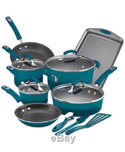 Cookware Set Kitchen Pots And Pans RACHEL RAY 14 Piece Non Stick Hard Enamel