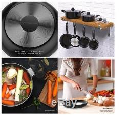 Cookware Set Lids Oven Safe Teal Non Stick 15 PCS US Nonstick black Pots Pans