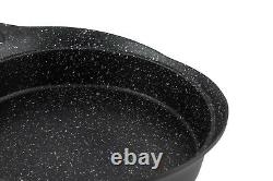Cookware Set Non Stick Marble Granite 15 Piece Pots Pans Lids Saucepan Induction