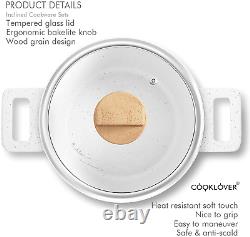 Cookware Set Non-Stick Scratch Resistant 100% PFOA Free Induction Aluminum Pots