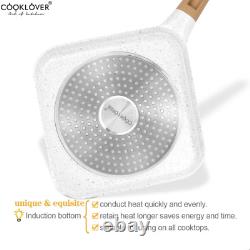 Cookware Set Non-Stick Scratch Resistant 100% Pfoa Free Induction Aluminum Pots