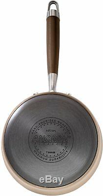 Cookware Set Nonstick Bronze Aluminum Pan Glass Lids Dishwasher Safe 11-Piece