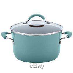Cookware Set Rachel Ray Nonstick Blue Pots Pans Lids Teal Non Stick NEW 2017