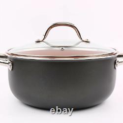 Copper 13 Pcs Non Stick Induction Cookware Set Fry Pan Cooking Pot Saucepan Lid