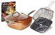Copper Chef (5 Piece) Non-Stick 9.5 Large Deep Sided Square Pan Kit As Seen
