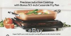 Copper Chef Induction Cooktop 6 Piece Non Stick Cookware 9.5 Deep Square Pan