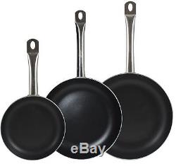 Copper Kitchen Accessories Set Of 3 Non Stick Frying Pans Home Aluminium Frypans